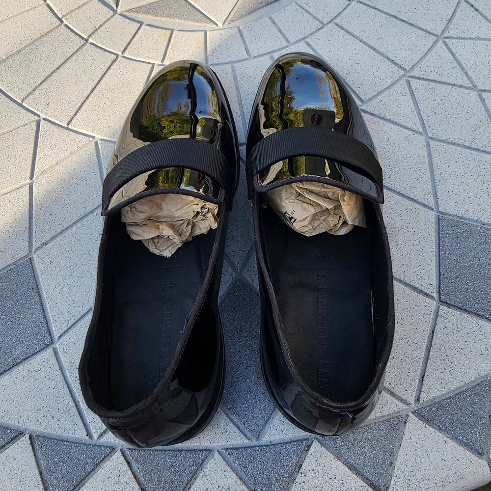 Allen Edmonds James Polished Patent Leather Tuxedo Dress Loafers 12 - Picture 7 of 13